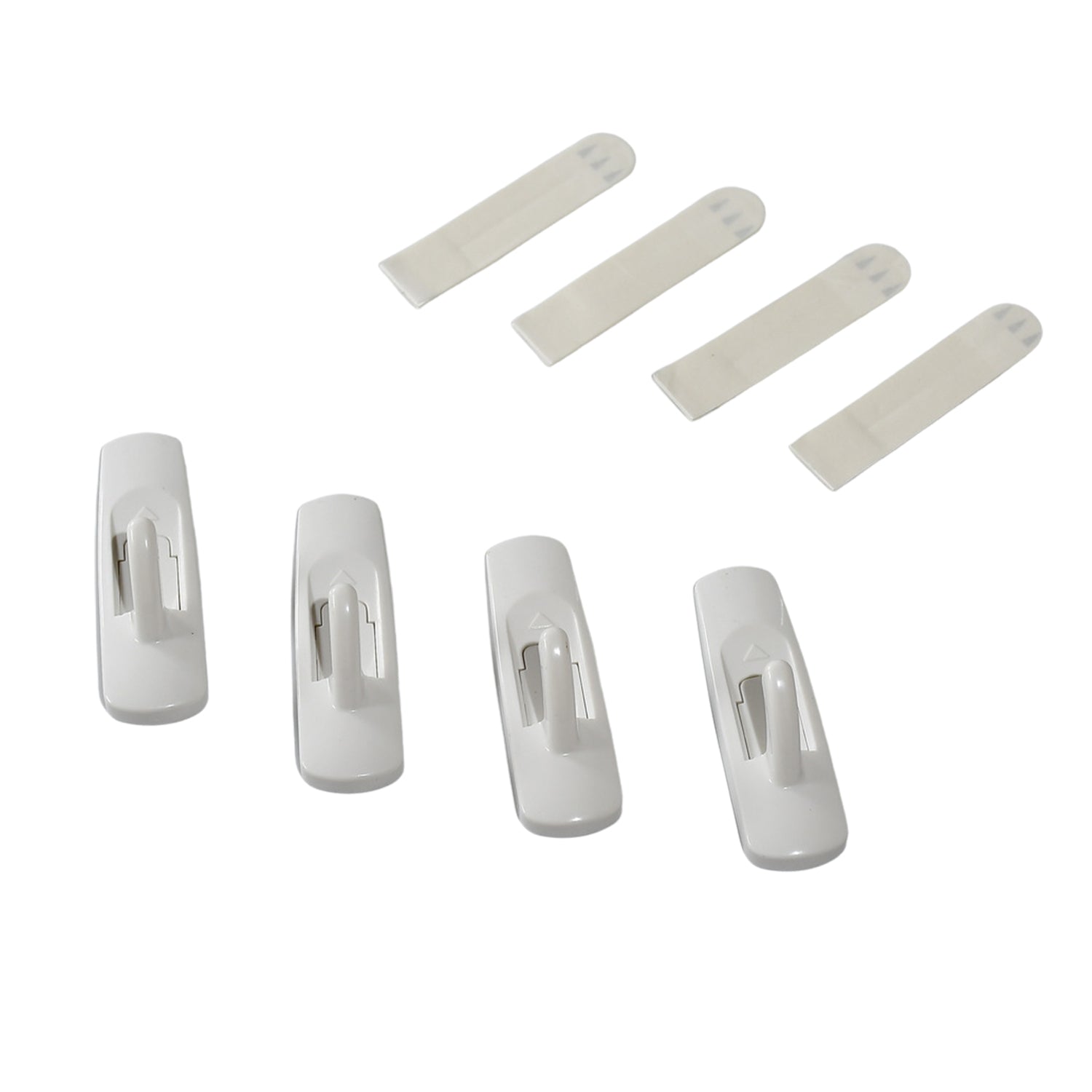4998 Adhesive Sticker Plastic Hook 4 Hooks and 4 Sticker strips, Damage-Free Hanging, Holds Strong Plastic Hook DeoDap 4998 Adhesive Sticker Plastic Hook 4 Hooks and 4 Sticker strips, Damage-Free Hanging, Holds Strong Plastic Hook DeoDap